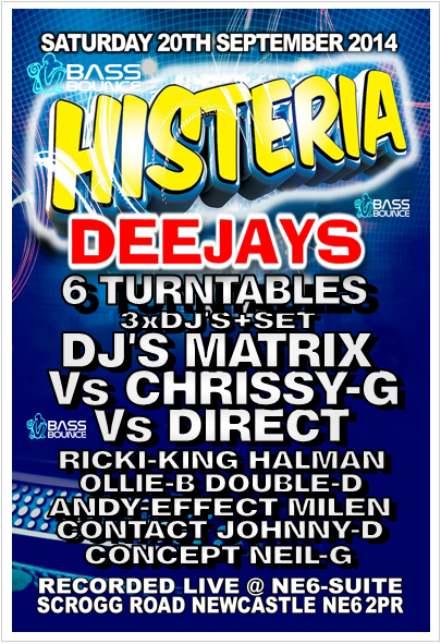HISTERIA 20TH SEPT 2014 4XCD BOX SET DJS