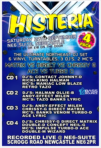HISTERIA 20TH SEPT 2014 MCS 4XCD BOX SET