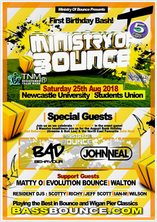 MINISTRY OF BOUNCE - 1ST BIRTHDAY BASH